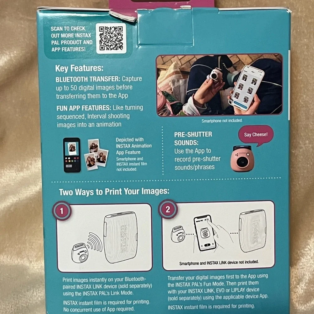 Instax PAL Digital Camera, Pink
